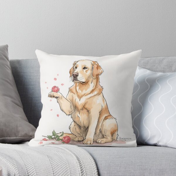 Item preview, Solan Propose Day Golden Retriever Illustration | ArtivaNest Pet Verse designed and sold by ArtivaNest.