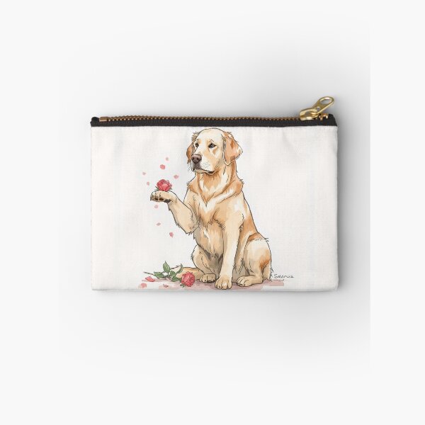 Item preview, Solan Propose Day Golden Retriever Illustration | ArtivaNest Pet Verse designed and sold by ArtivaNest.