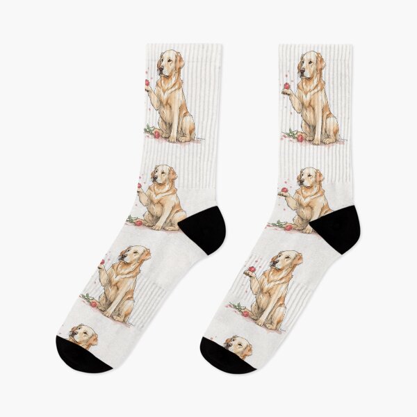 Item preview, Solan Propose Day Golden Retriever Illustration | ArtivaNest Pet Verse designed and sold by ArtivaNest.