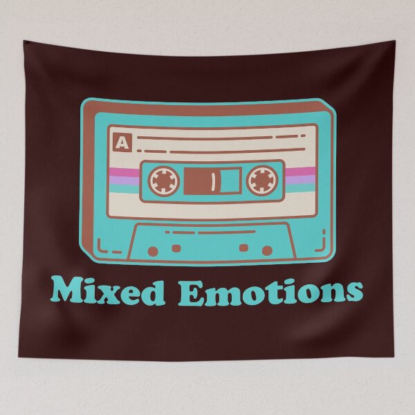 Item preview, Retro Cassette Tape – Mixed Emotions Tee Blues designed and sold by FreshyStudios.