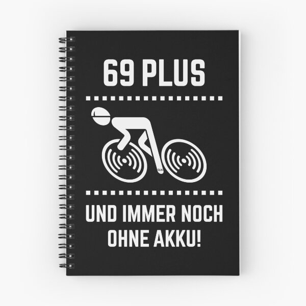 Aperçu de l'œuvre 69 ans et plus – Et toujours sans batterie ! (Vélo / Vélo de course / Anniversaire / Blanc) créée et vendue par Roderix.