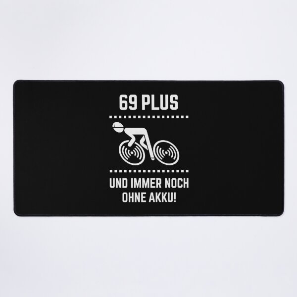 Item preview, 69 Plus – And Still Without a Battery! (Bicycle / Racing Bike / Birthday / White) designed and sold by Roderix.