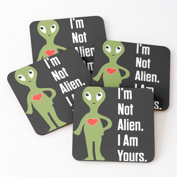 Item preview, I’m Not Alien. I Am Yours | minimalist Valentine quote designed and sold by MeanType.