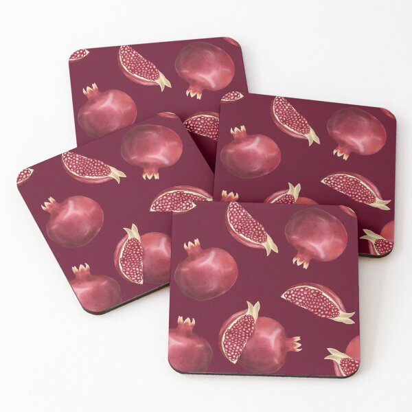 Item preview, Watercolor Pomegranate Pattern designed and sold by katasonovaart.