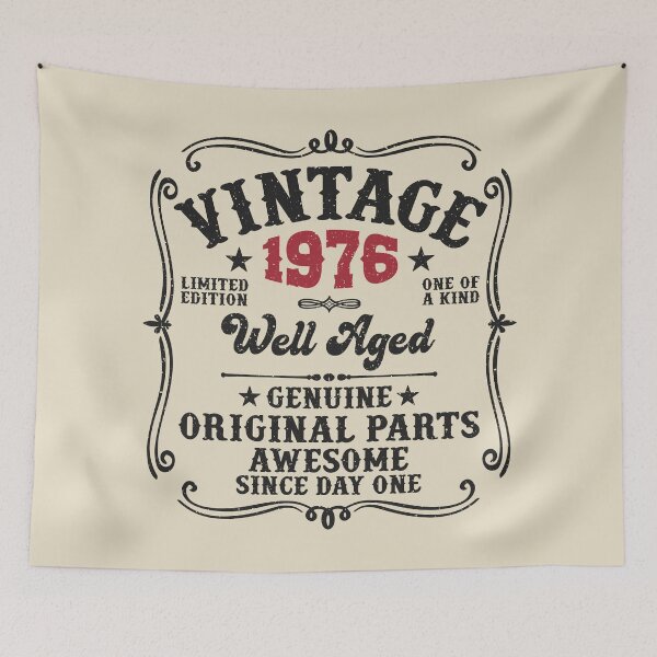 Item preview, 50th Birthday Vintage 1976 Well Aged 50 Awesome Years designed and sold by eclecTEEq.