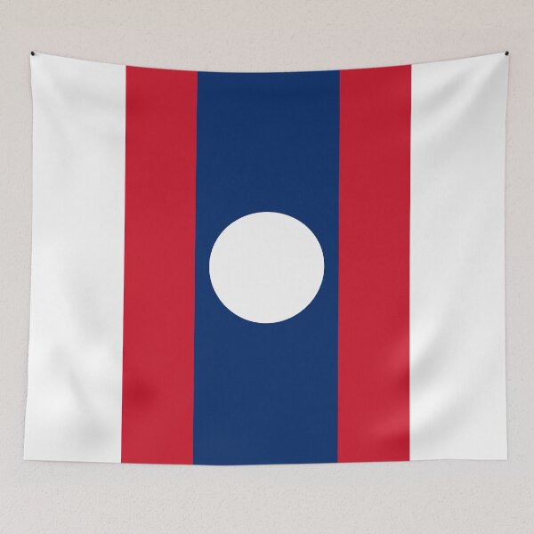 Item preview, Vertical Laos Flag Design designed and sold by NTGUILTY.