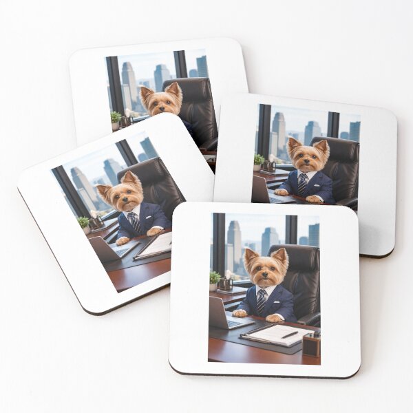 Item preview, Funny CEO Dog Office Art – Corporate Humour Yorkshire Terrier Executive designed and sold by ColourCove .