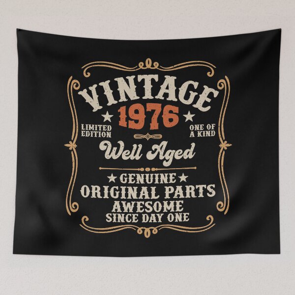 Item preview, 50th Birthday Vintage 1976 Well Aged 50 Awesome Years designed and sold by eclecTEEq.