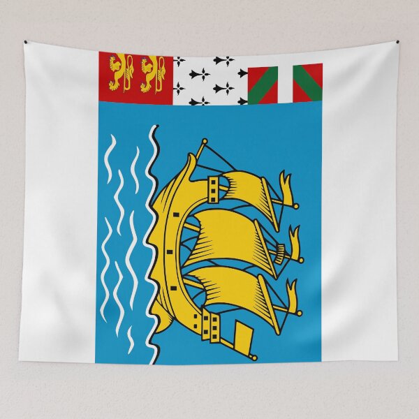 Item preview, Vertical Saint Pierre and Miquelon Flag Design designed and sold by NTGUILTY.