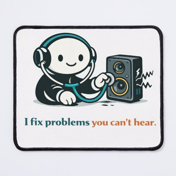 Item preview, I fix problems you can’t hear designed and sold by ChaosInNumbers.
