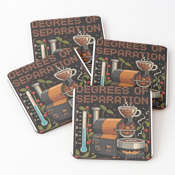 Item preview, 4 Degrees of Separation - Coffee Roasting Pixel Art designed and sold by BlissHalo.