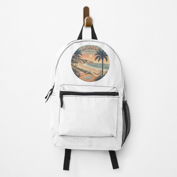 Item preview, La Jolla California Retro Beach Sunset - Chill Coastal Circle Illustration designed and sold by CircinusStore.