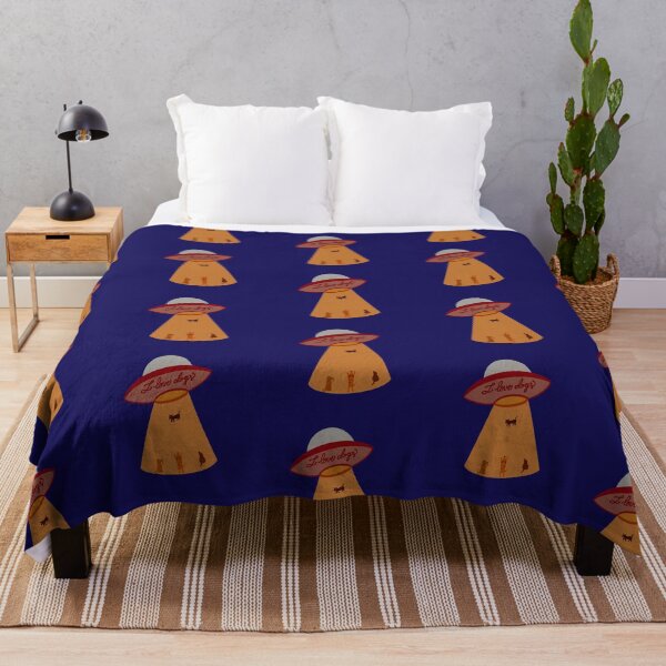 Item preview, UFO abducting dogs designed and sold by ellealsopaints.
