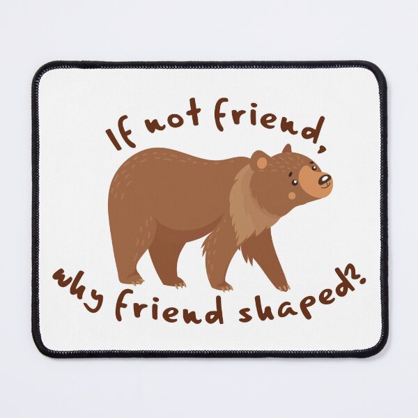 Item preview, If not friend, why friend shaped? designed and sold by the-craft-shop.