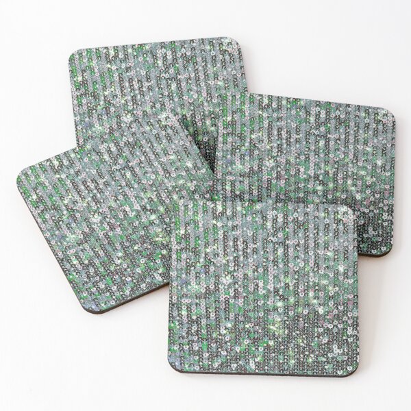 Item preview, Silver green sequin pattern, festive party vibe | Happy St. Patrick’s day sparkle glitter pattern  designed and sold by hollycooper.