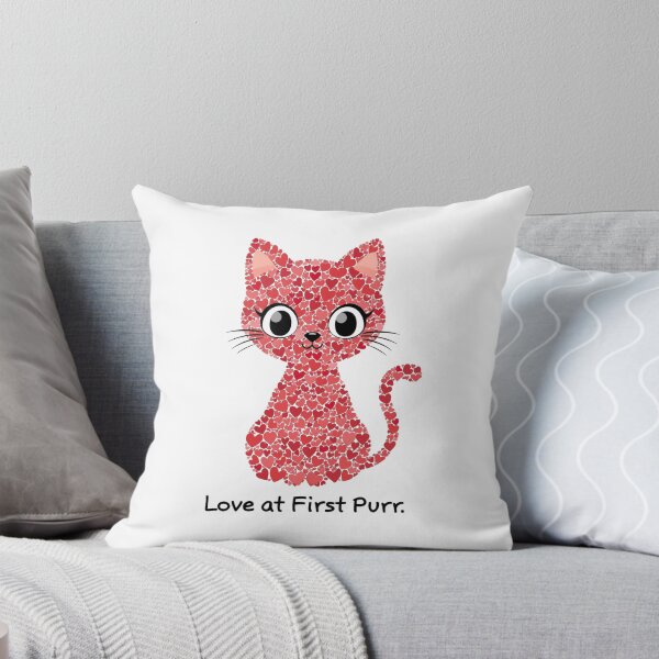 Item preview, Love At First Purr Classic T-shirt For Valentine's Day designed and sold by PaulaArtworks.