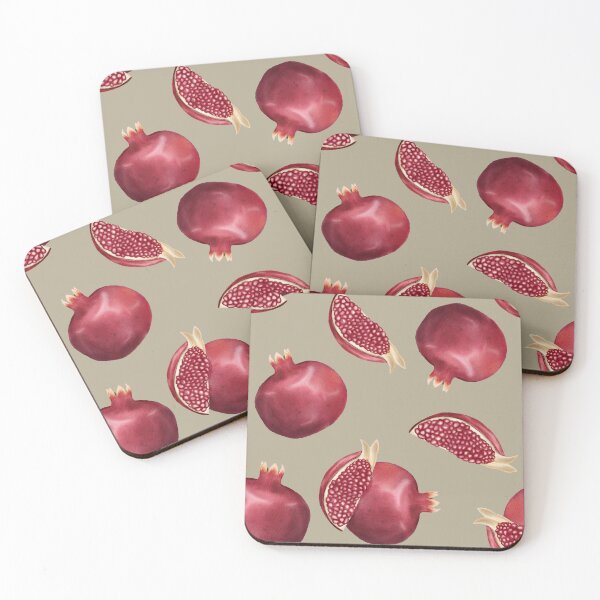Item preview, Watercolor Pomegranate Pattern designed and sold by katasonovaart.