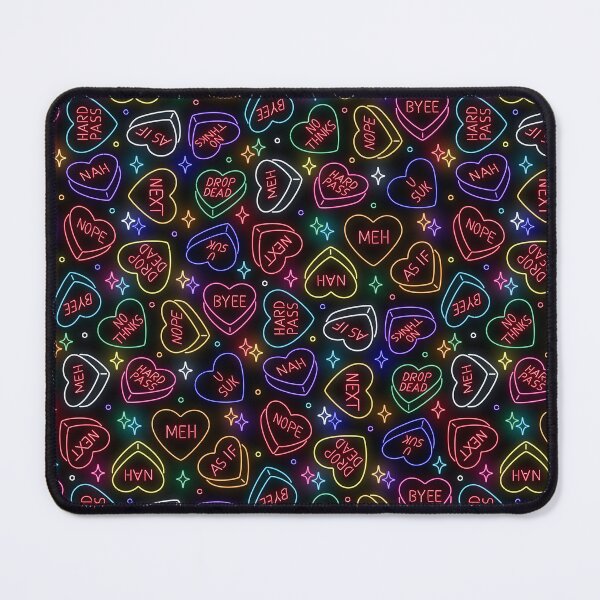 Item preview, Neon Anti Conversation Hearts designed and sold by WickedRefined - Nicole Demereckis.