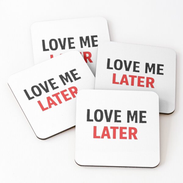 Item preview, Love Me Later Funny Valentine Typography Design designed and sold by Amr Darwish Graphic designer.