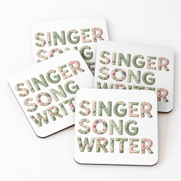 Item preview, SINGER SONGWRITER - IN FLORAL FAUX LETTERING designed and sold by AlexOBrienArt.
