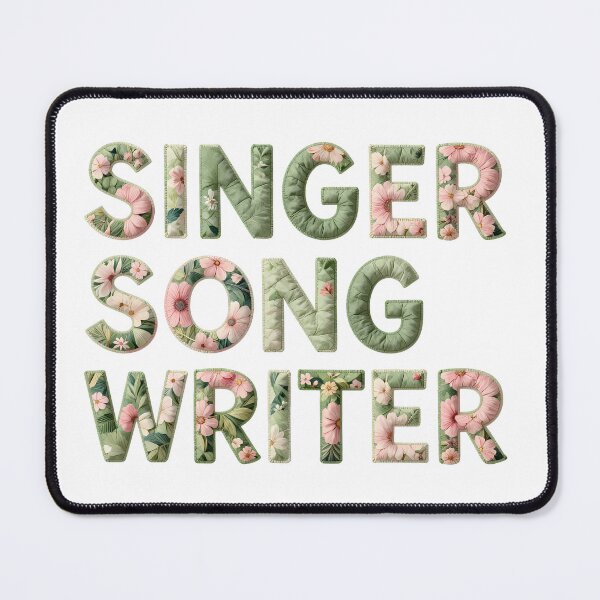 Item preview, SINGER SONGWRITER - IN FLORAL FAUX LETTERING designed and sold by AlexOBrienArt.