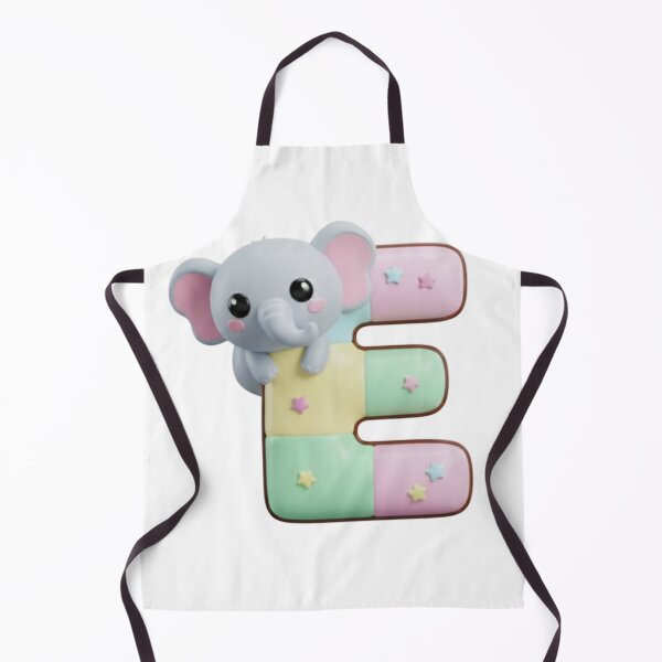 Item preview, Cute Baby Elephant Letter E – Pastel Kawaii Alphabet designed and sold by Rose Collection Shop.