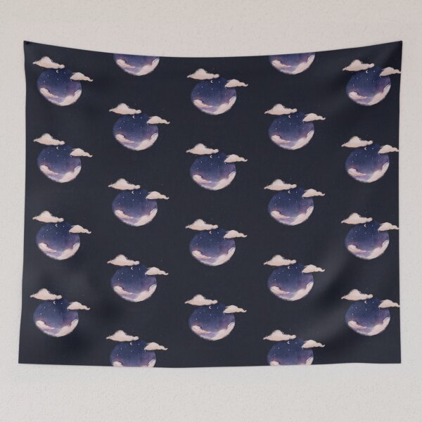 Item preview, Peaceful night,stars,and moon artwork  designed and sold by NivyasArtistry.