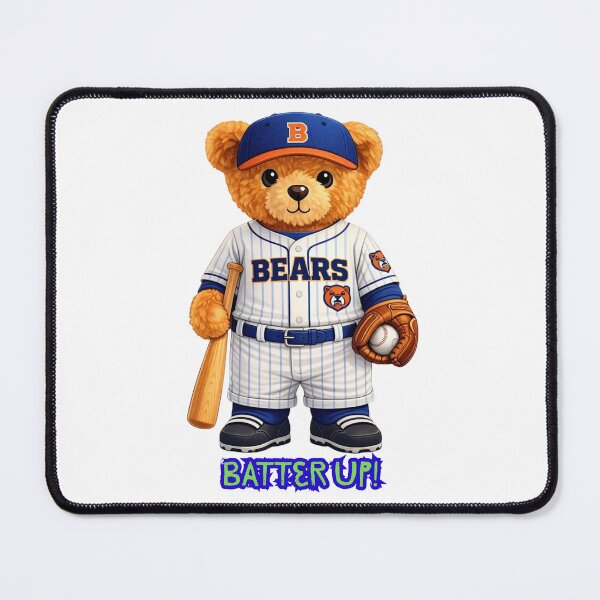 Item preview, Cute Baseball Teddy Bear Player in Pinstripe Uniform - Sports Mascot designed and sold by CuteBear87.
