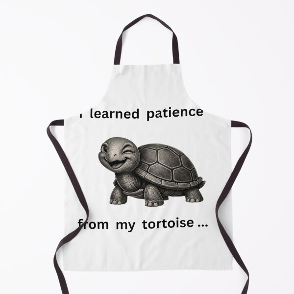 Item preview, I Learned Patience from a=my Tortoise – Funny Tortoise Illustration designed and sold by byrencsi.