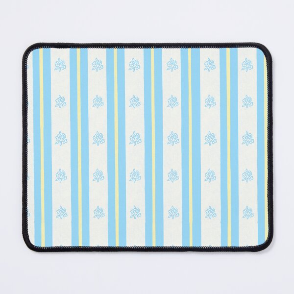 Item preview, Coquette Striped Blue & Yellow Floral Pattern designed and sold by Dreamspun Designs.