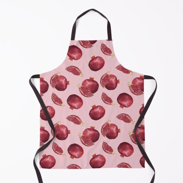 Item preview, Watercolor Pomegranate Pattern on pink designed and sold by katasonovaart.