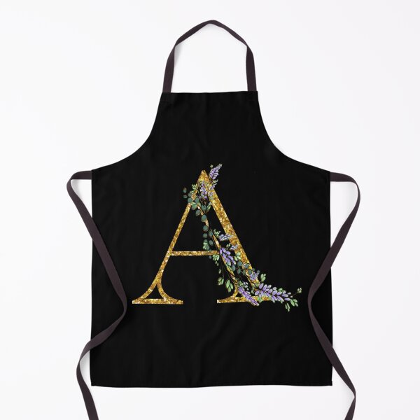 Item preview, The Alphabet | The letter “A” | romantic Eucalyptus and Lavender floral illustration | floral Monogram | gold glitter alphabet designed and sold by hollycooper.