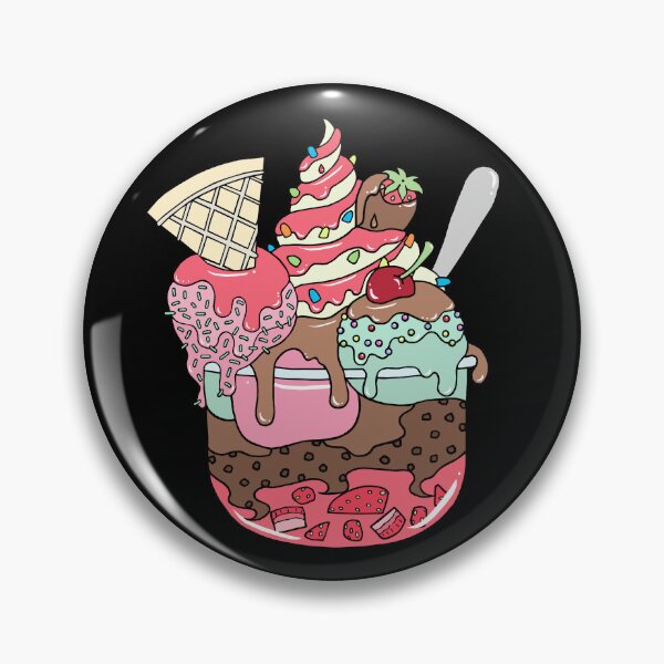 Artikelvorschau, Erdbeer-Schokoladen-Minz-Eisbecher entworfen und verkauft von kitschandkawaii.