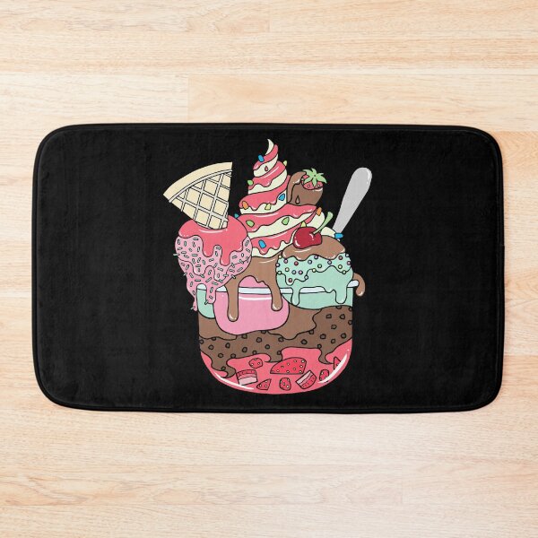 Item preview, Strawberry Chocolate Mint Ice Cream Sundae designed and sold by kitschandkawaii.