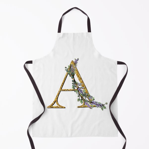 Item preview, The Alphabet | The letter “A” | romantic Eucalyptus and Lavender floral illustration | floral Monogram | gold glitter alphabet designed and sold by hollycooper.
