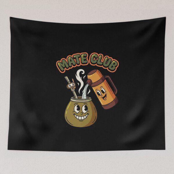 Item preview, Vintage Cartoon Thermos Pouring Yerba Mate designed and sold by flamini.