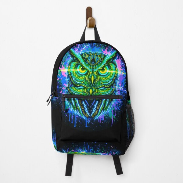 Item preview, Neon Cyberpunk Owl Glow Laser | Trippy Futuristic Art designed and sold by ExploreAura Studio.