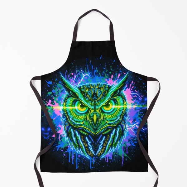 Item preview, Neon Cyberpunk Owl Glow Laser | Trippy Futuristic Art designed and sold by ExploreAura Studio.