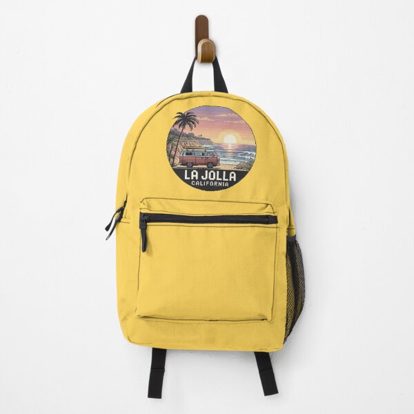 Item preview, La Jolla California Pixel Sunset – Retro Coastal Circle Illustration designed and sold by CircinusStore.