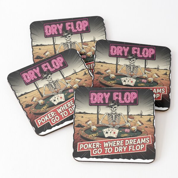 Item preview, Poker Where Dreams Go To Dry Flop – Funny Skeleton Grinder Art designed and sold by GambleCore.