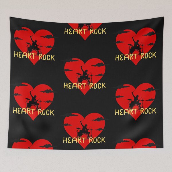 Item preview, Heart Rock - Passionate Drummer Silhouette designed and sold by AddyTae.