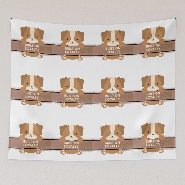 Item preview, Built on Loyalty - Cute Dog Illustration Faithful Friendship Design. designed and sold by LunaPrintCo.