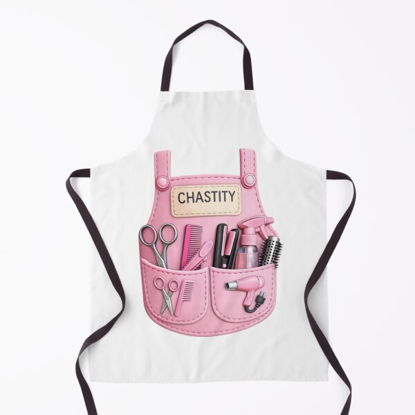 Item preview, Personalized Hair Stylist Apron Design – Custom Name Salon Gift - Pink Base designed and sold by Sqwirlgrl.