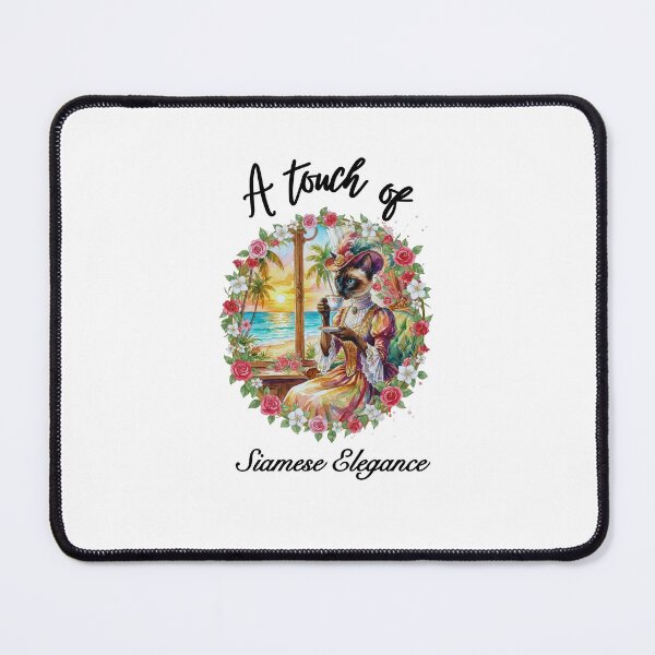 Item preview, Siamese Elegance Victorian Cat Lady at Tropical Sunset Window designed and sold by Fateh-Kro ⭐⭐⭐⭐⭐.