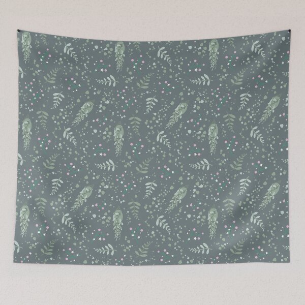Item preview, Eucalyptus Foliage Pattern - Charcoal Grey  designed and sold by Daniel Bevis Design.