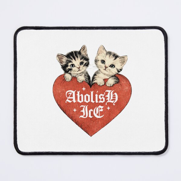 Item preview, Vintage Cat Abolish ICE - Chinga La Migra Cute Valentines Kittens designed and sold by RandyHaskins.