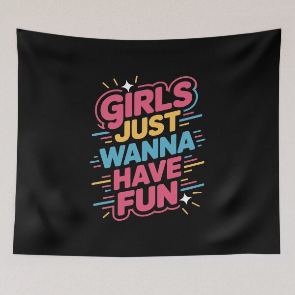 Item preview, 80'S Girls Just Wanna Have Fun Women Girls 1980S designed and sold by MarkLeedsArt.