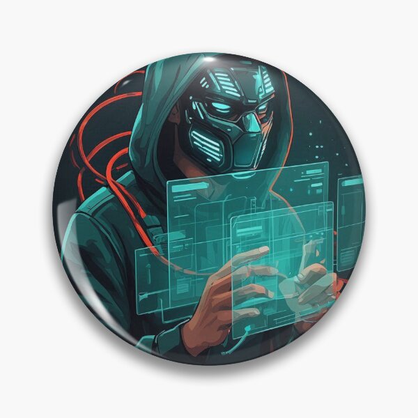 Item preview, Cyber Hacker Neon Hologram Vigilante designed and sold by NEON ALLEY.