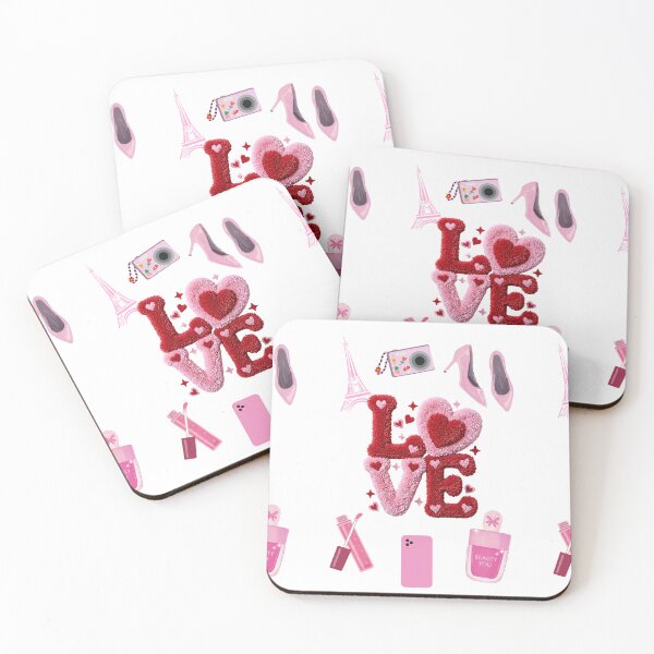Item preview, Kawaii Pink Love Collage – Eiffel Tower & Girly Things designed and sold by Coolparrotgirl.