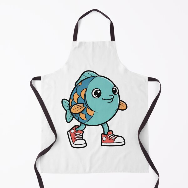 Item preview, Cute Fish Walking in Sneakers designed and sold by Brasuca's Art.